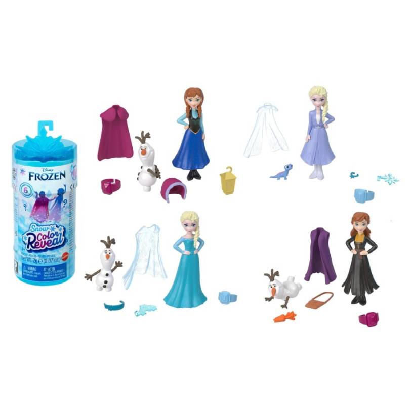 Disney Frozen Snow Color Reveal Dolls With 6 Surprises Assortment